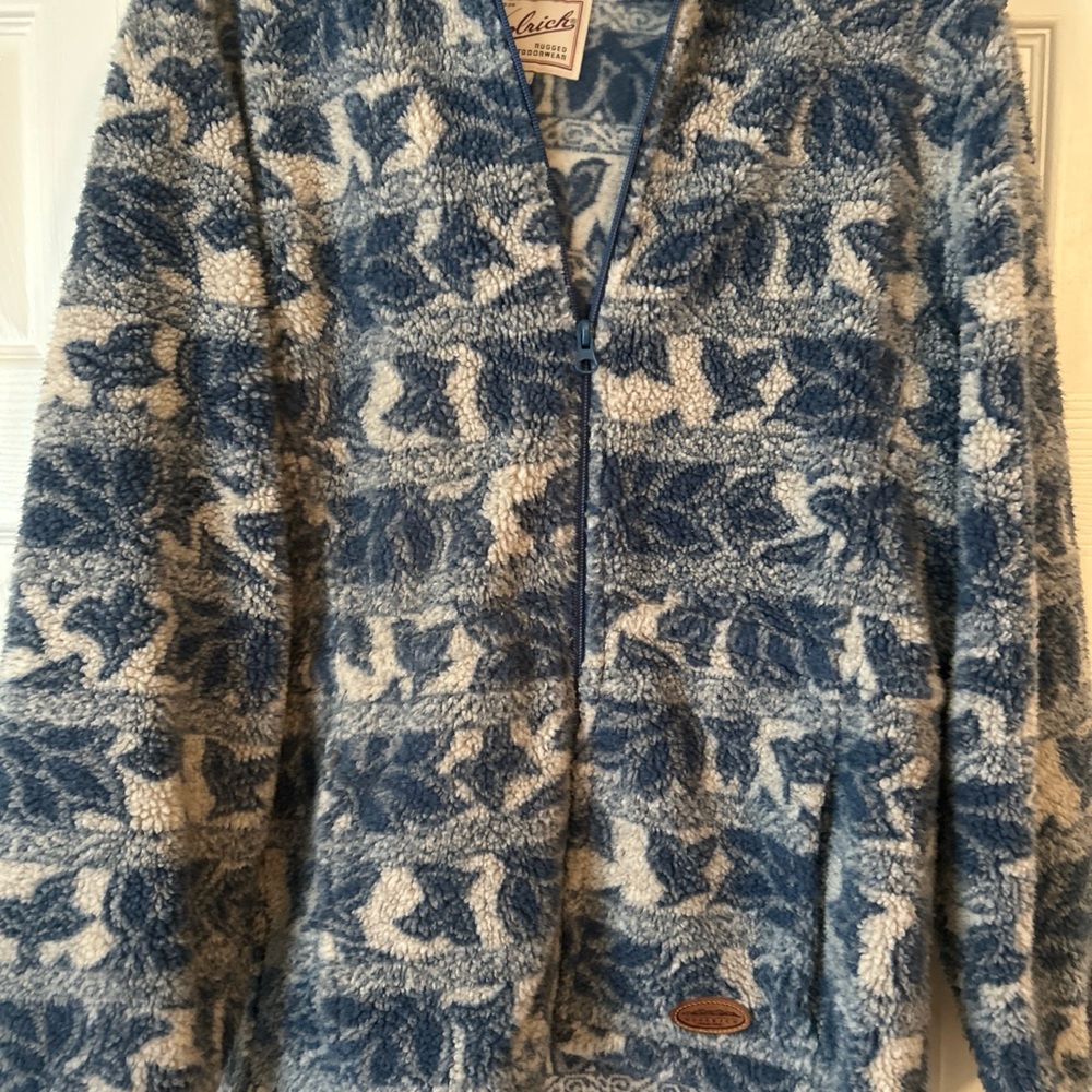 Woolrich vintage size S hooded deep pile zipper jacket